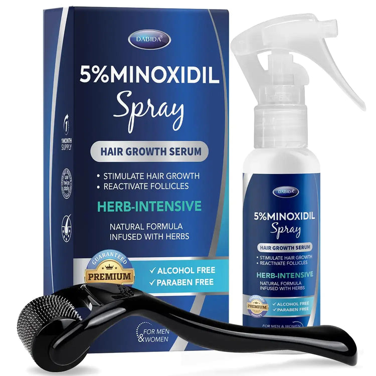 5% Minoxidil for Men Hair Minoxidil Spray Kit Minoxidil for Women Hair Growth Kit Minoxidil for Men Beard Growth Kit Minoxidil 5% Hair Regrowth Spray for men Minoxidil 5 Percent Spray Kit 60ml GLOWLAB