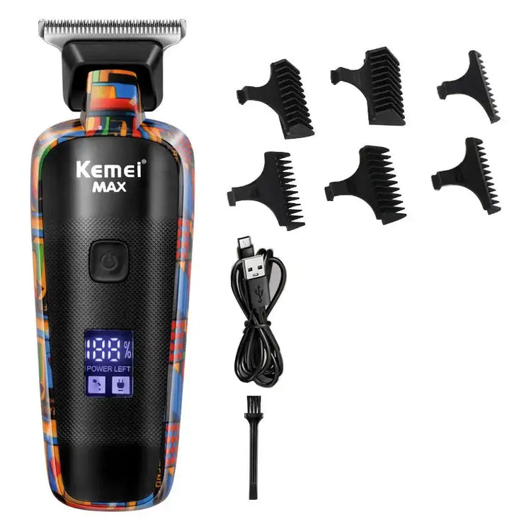 NNEOBA Hair Trimmer for Men 0mm T-Blade Electric Clipper Beard Razor Black-0