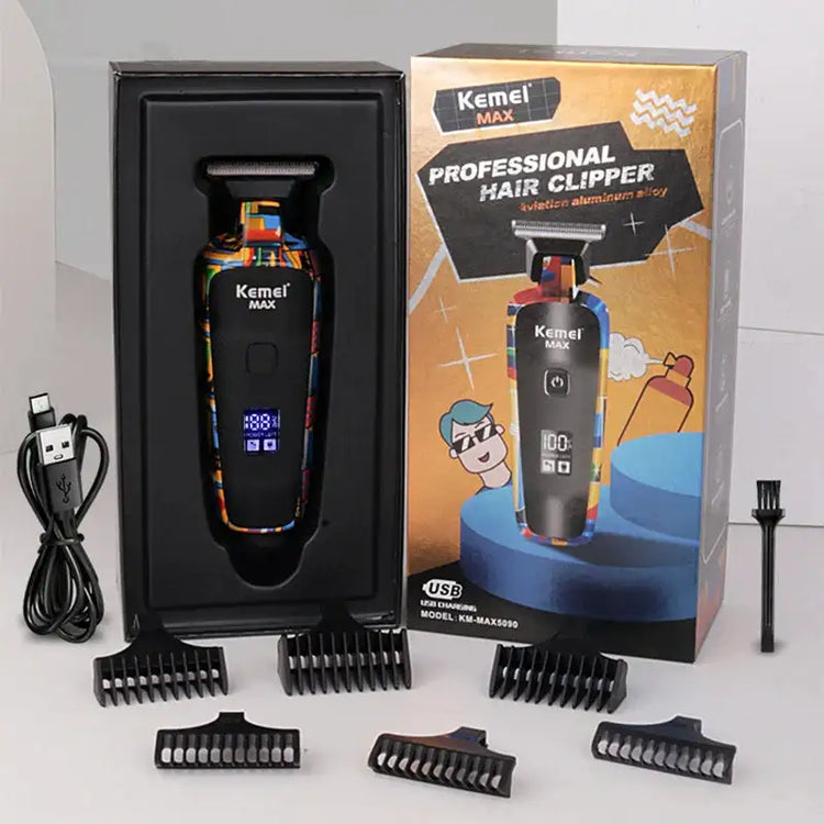 NNEOBA Hair Trimmer for Men 0mm T-Blade Electric Clipper Beard Razor Black-1