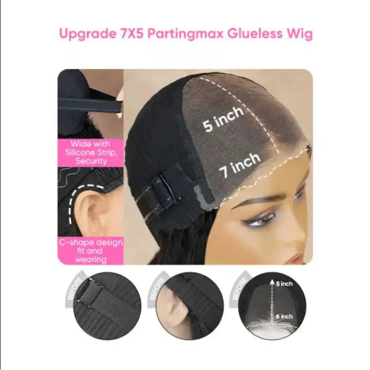 Pre-Cut Wavy Layered Human Hair Wig GLOWLAB