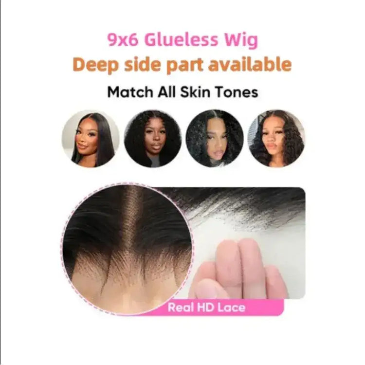 Pre-Cut Wavy Layered Human Hair Wig GLOWLAB