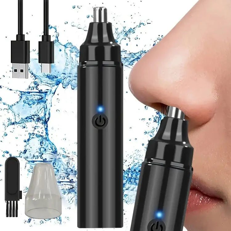 Rechargeable Ear And Nose Hair Trimmer for Men USB Electric Grooming Tool Black-1