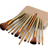 12-Piece Makeup Brush Set in Iron Box GLOWLAB