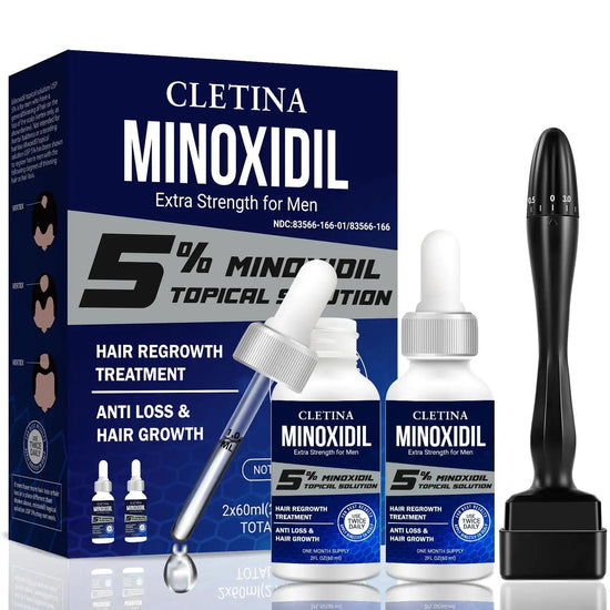 5% Minoxidil for Men Hair Growth Serum Oil Treatment with Dropper- Help to Stop Thinning and Loss Hair - Hair Growth Oil Biotin Hair Regrowth for Stronger Thicker GLOWLAB