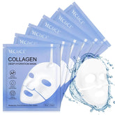 Collagen Face Mask Bio-Collagen Real Deep Mask Deep Collagen Overnight Mask Collagen Night Wrapping Mask 6pcs GLOWLAB
