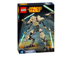 YSZ Space Wars buildable figure toy set for ages 9-14, robot with four green lightsabers