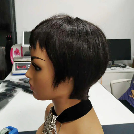 Human Hair Short Non-Lace Wig